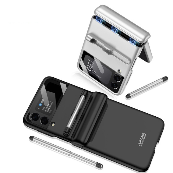 Чoхол GKK Ring Holder + Pen до Samsung Galaxy Z Flip3 5G, Black