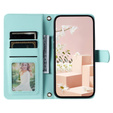 Чохол-сумка для Samsung Galaxy A36 5G, Rhombus Crossbody Leather, зелений
