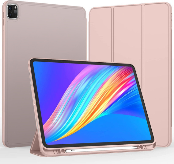 Чохол для iPad Pro 12.9" 2022/2021/2020 (6/5/4 gen.), Smart Pencil, зі слотом для стилуса, рожевий