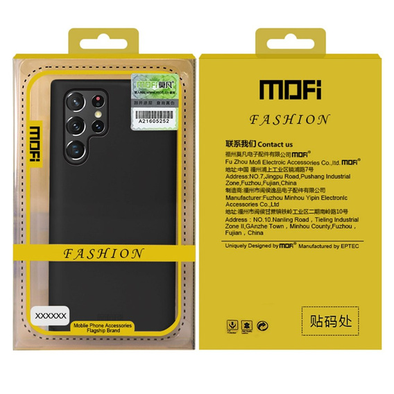 чехол MOFI для Samsung Galaxy S22 Ultra, тонкий, чёрный