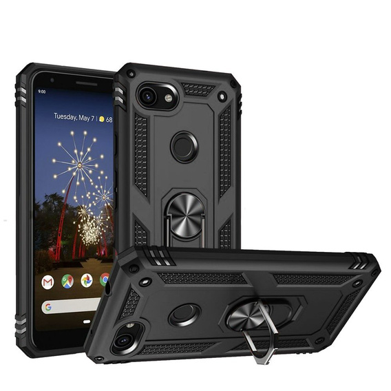 Бронированный Чехол до do Google Pixel 3A, Nox Case Ring, чёрный