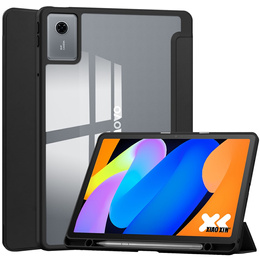 Чехол для Lenovo Idea Tab 11" 2025 TB336FU TB336ZU, с прозрачной задней стенкой и держателем для стилуса, черный