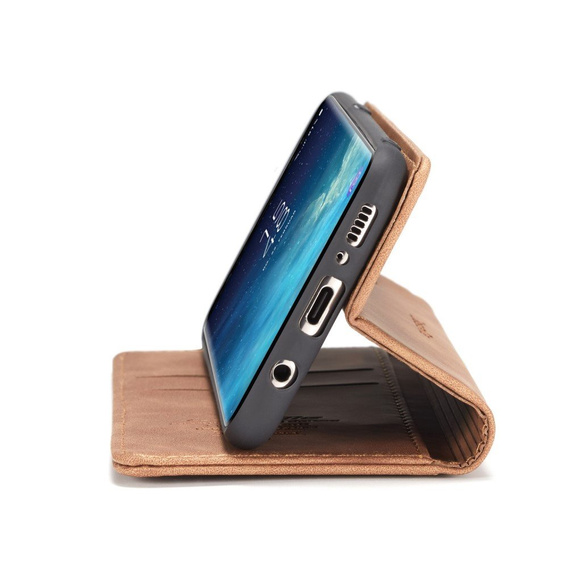 Чохол-сумка для Samsung Galaxy S8, Leather Wallet Case, коричневий