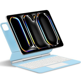 Чехол-клавиатура для iPad Pro 13" 2024, Magnetic Keyboard Touchpad, синий