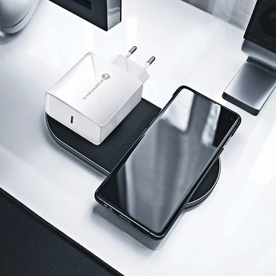 Зарядное устройство Forcell USB-A / 2x USB-C 3.45A GaN 70W PD QC 4.0, серый