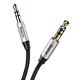 BASEUS Yiven M30 Kabel Minijack 3.5mm Aux 1.5m - Silver/Black