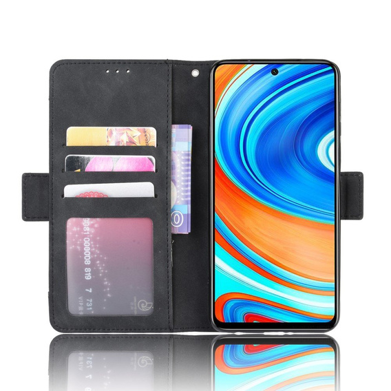 Футляр з клапаном для Xiaomi Redmi Note 9S/9 Pro/9 Pro Max, Card Slot, чорний