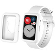 Прозрачный ремешок с чехлом до Huawei Watch Fit, White