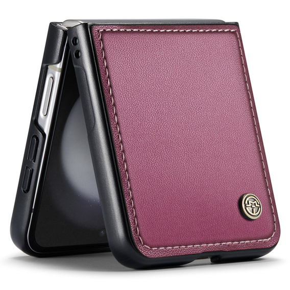 Чохол для Samsung Galaxy Z Flip7 FE / Z Flip6, CASE Litchi Leather, червоний