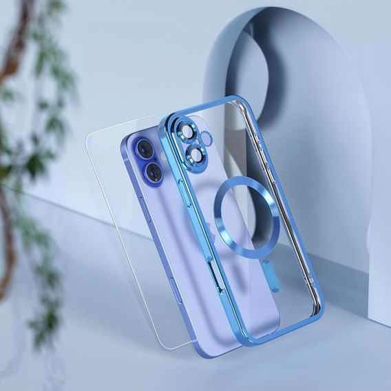 Чохол для iPhone 16, Electro MagSafe, м'яти + Скло на екран