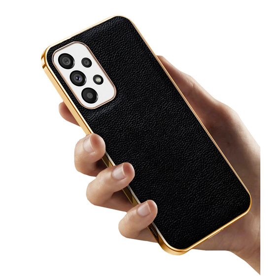 Чoхол до Samsung Galaxy A13 4G, Cowhide Leather, чорний