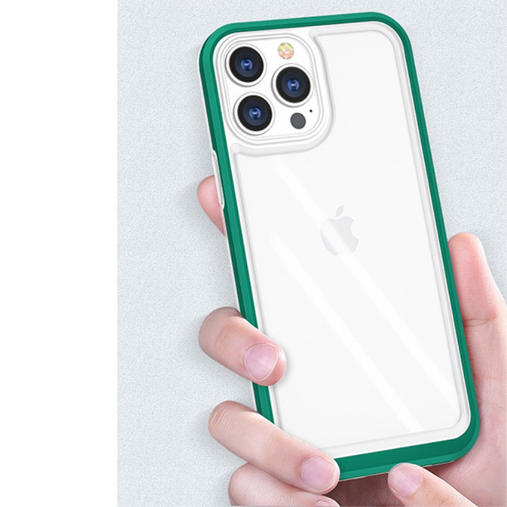 Чехол ERBORD Hybrid Frame для iPhone 13 Pro, Зелёный 