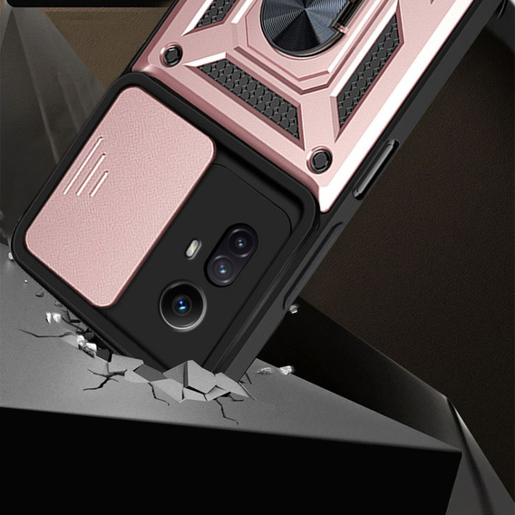 Чехол NOX Camera Slide Xiaomi Redmi Note 12S 4G, CamShield Slide, розовый rose gold