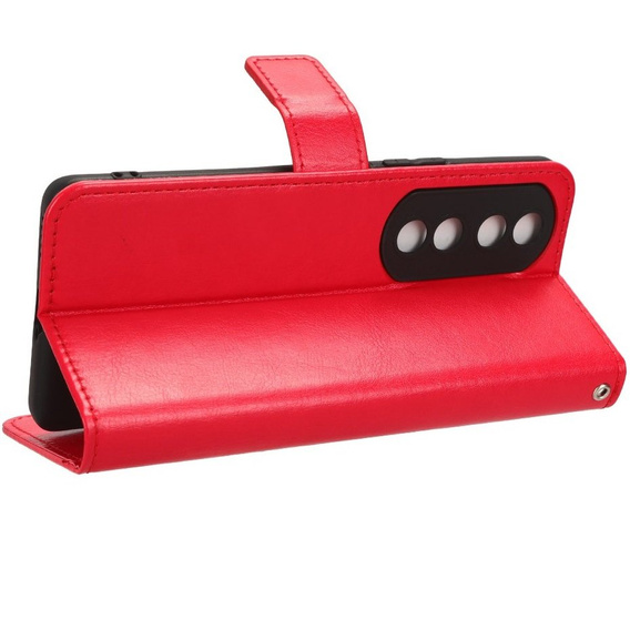 Откидной чехол для Honor 90, Crazy Horse Wallet, красный