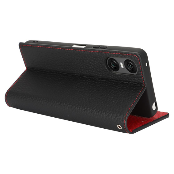 Кожаный чехол для Sony Xperia 10 VI, ERBORD Grain Leather, чёрный