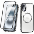 Магнітний чохол Dual Glass MagSafe для iPhone 16, сріблястий