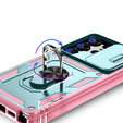 Чохол NOX Camera Slide Samsung Galaxy S23 Ultra, CamShield Slide, зелений / рожевий
