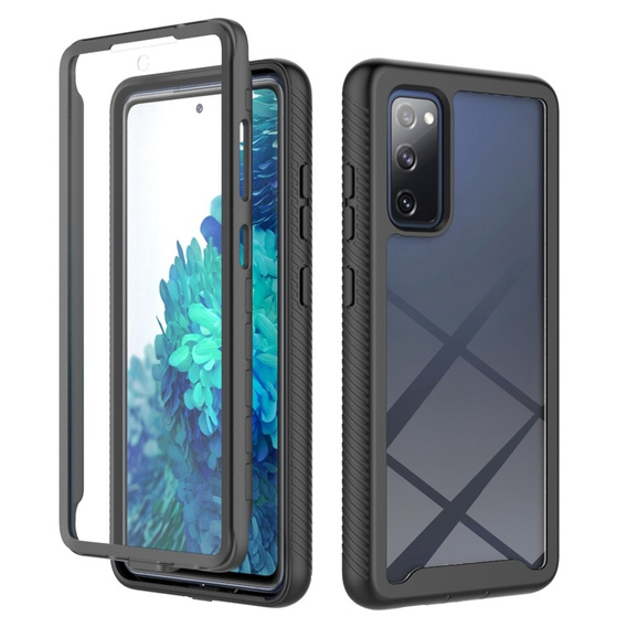 Чoхол Shockproof до Samsung Galaxy S20 FE, із захисним екраном, чорний