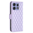Откидной чехол для Motorola Edge 50 Pro 5G, Wallet, BINFEN COLOR, фиолетовый