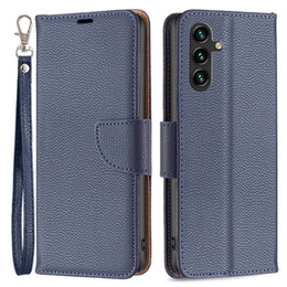 Чохол-книжка для Samsung Galaxy A55 5G, Wallet Litchi Leather, темно-синій