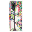 Откидной чехол для Samsung Galaxy A05s, Wallet, Tree of life, белый