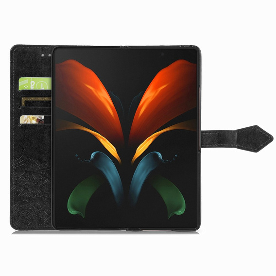 Откидной чехол для Samsung Galaxy Z Fold 4 5G, Mandala, чёрный