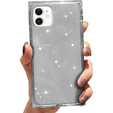 Чехол Square Glitter до iPhone 12, Silver