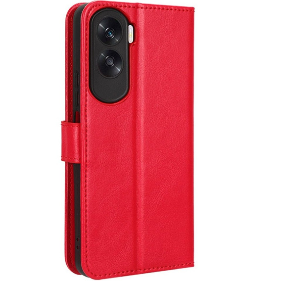 Откидной чехол для Honor 90 Lite 5G, Crazy Horse Wallet, красный