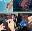 Чохол для Samsung Galaxy S25 Ultra, для MagSafe, ERBORD Matt Case, бордовий + захисне скло