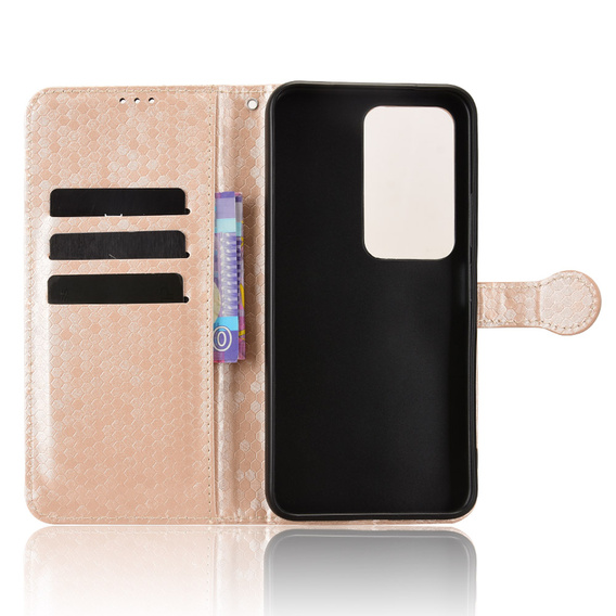 Флип-кейс для Xiaomi Redmi Note 14 4G, Wallet Rhombus, чёрный
