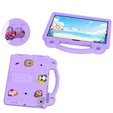 Детский чехол для Lenovo M10 X306 2 Gen / M10 Plus TB-X606 10.3 / Samsung Tab A 10.1 T510/515 / K10 X6C6, Cute Patterns, с подставкой, фиолетовый