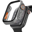 2в1 чехол и защитное стекло для часов Apple Watch 6/5/4/SE 44MM, Grey/Orange