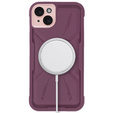 Чохол для iPhone 15 Plus, ERBORD Armor Mag, бордовий