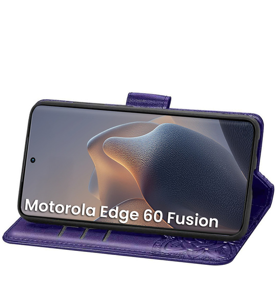 Чохол-книжка для Motorola Edge 60 / 60 Fusion, Butterfly, фіолетовий