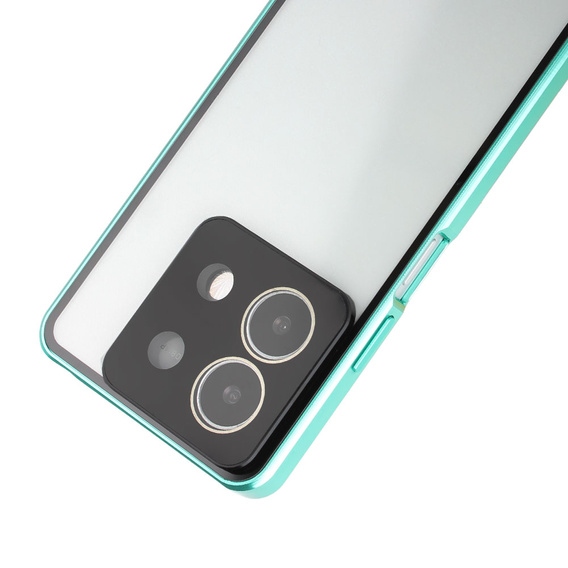 Чохол для Xiaomi Redmi Note 13 5G, Magnetic Dual Glass, зелений