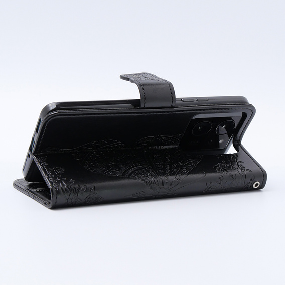 Откидной чехол для Xiaomi 13T / 13T Pro, Butterfly, чёрный