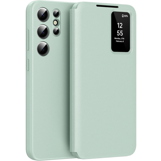 Флип-кейс для Samsung Galaxy S25 Ultra, Smart View Wallet, зелёный