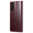 Флип-кейс CASEME для Samsung Galaxy S21, Waxy Textured, красный