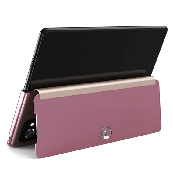 Чoхол до Samsung Galaxy Z Fold 2 5G, Clear View, рожевий rose gold