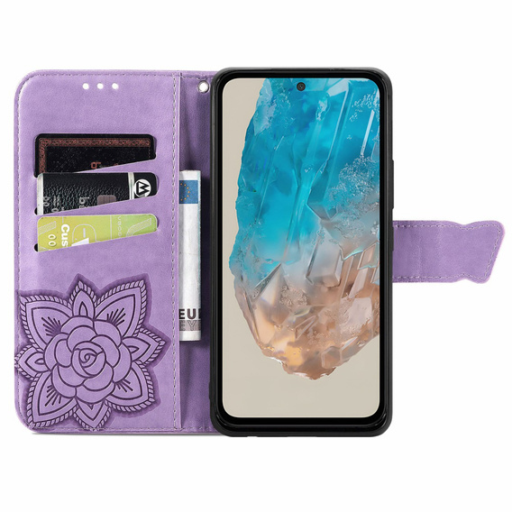 Чохол-книжка для Samsung Galaxy M35, Butterfly, фіолетовий