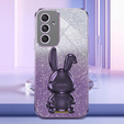 Чехол для Samsung Galaxy A54 5G, Glitter Rabbit, с выдвижной подставкой, фиолетовый