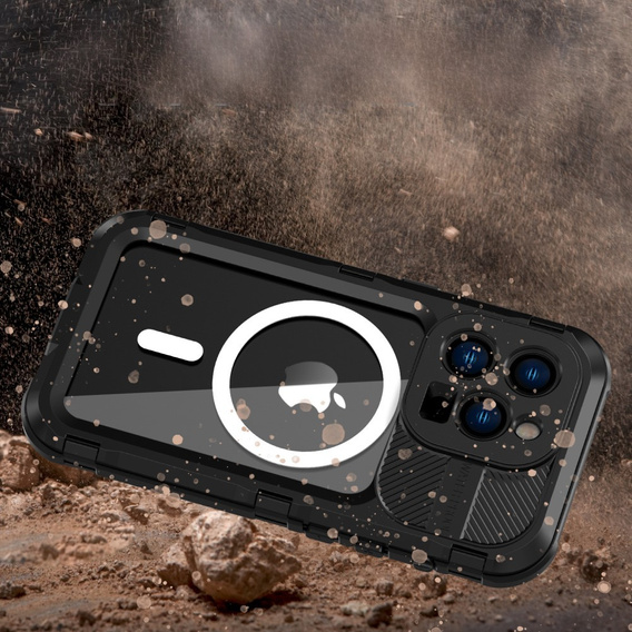 IP68 Водонепроницаемый чехол для iPhone 14 Pro, SHELLBOX MagSafe, чёрный