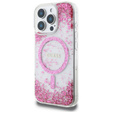 Чехол GUESS Resin Bottom Glitter MagSafe для iPhone 16 Pro Max