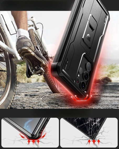 Бронированный чехол для Samsung Galaxy S22 Ultra, Dexnor Full Body, чёрный