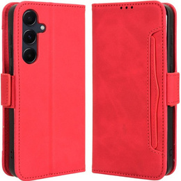 Футляр з клапаном для Samsung Galaxy A55 5G, Card Slot, червоний