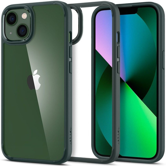 Чoхол Spigen до iPhone 13, Ultra Hybrid, темно-зелений
