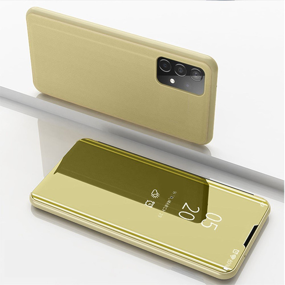 Чехол до Samsung Galaxy A52 / A52s, Clear View, золотой