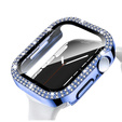 Силиконовый футляр со встроенным защитным стеклом до Apple Watch SE / 6 / 5 / 4 44mm, dark blue