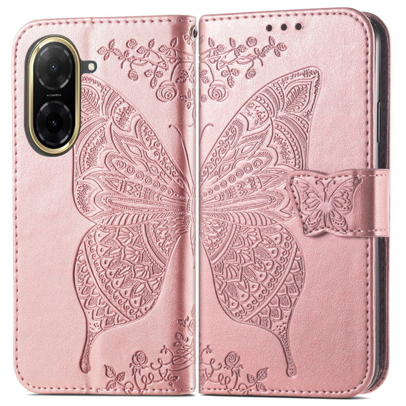 Откидной чехол для Xiaomi Redmi A5, Butterfly, розовый rose gold