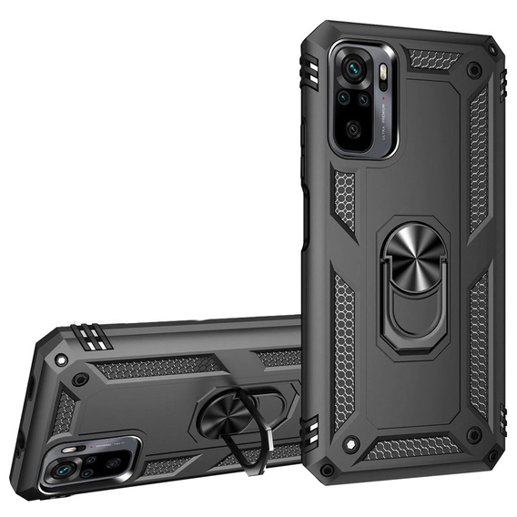 Броньований Чoхол до Xiaomi Redmi Note 10/10S, Nox Case Ring, чорний
